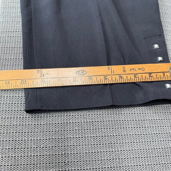 Zac & Rachel Woman Plus Size 20W Black Capri Pants Stretch Studded Hem Accents - Picture 13 of 13